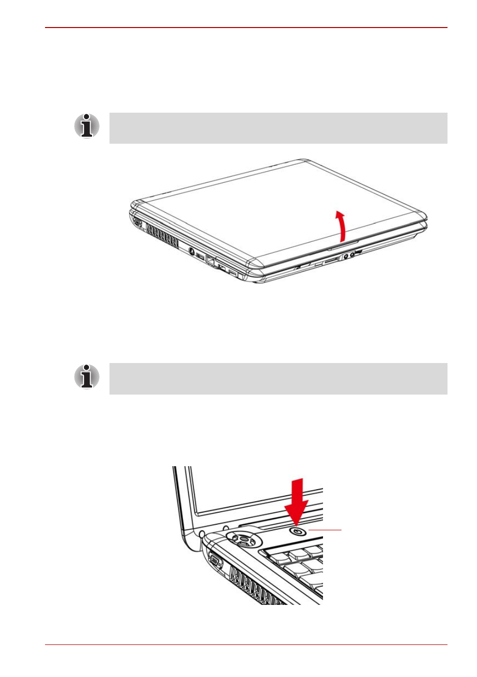 Opening the display, Turning on the power, Opening the display -3 turning on the power -3 | Toshiba A300 User Manual | Page 61 / 204