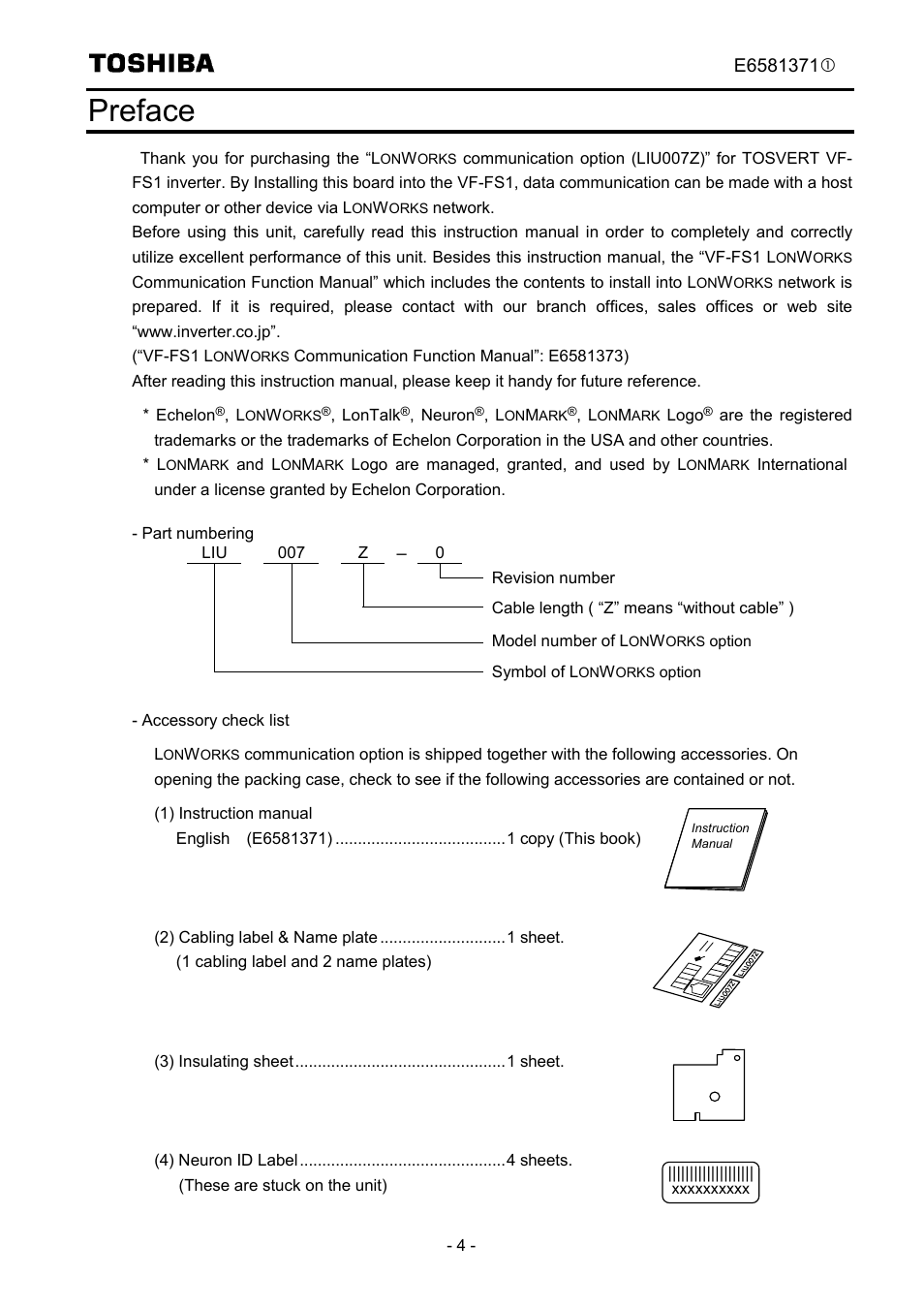 Preface | Toshiba TOSVERT VF-FS1 Series User Manual | Page 5 / 16