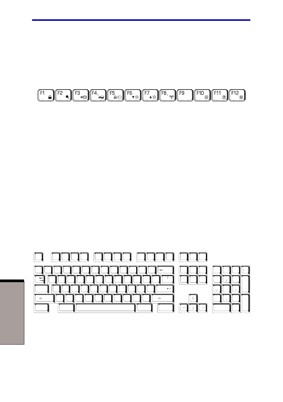 F1 … f12 function keys, Soft keys: fn key combinations, Emulating keys on enhanced keyboard | Emulating keys on enhanced keyboard -2, User's manual, Eyboard | Toshiba 6100 User Manual | Page 120 / 266