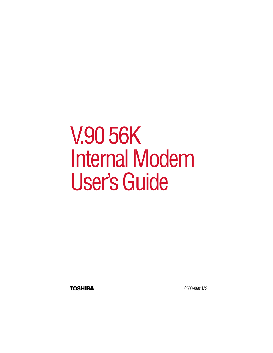 Toshiba V.90 User Manual | 102 pages