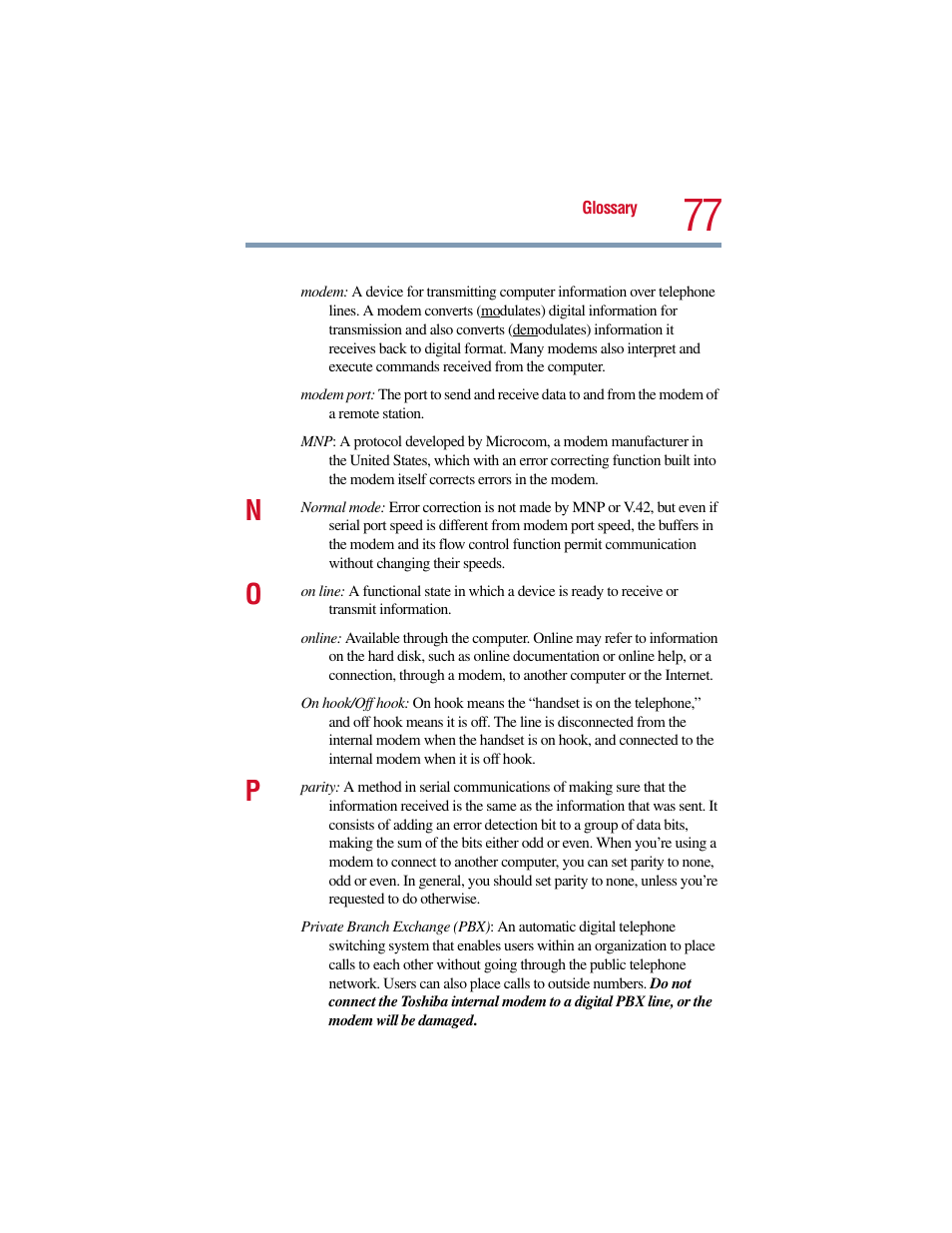 Toshiba V.90 User Manual | Page 96 / 102