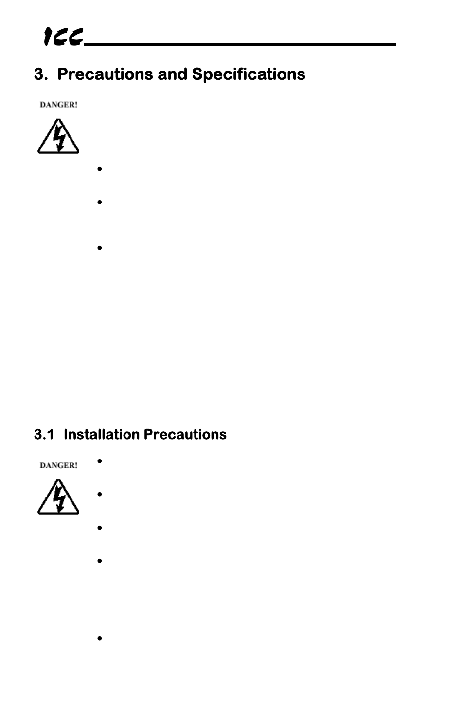 Precautions and specifications, 1 installation precautions | Toshiba Multiprotocol Ethernet Interface for Toshiba G9/VFAS1 Adjustable Speed Drives ASD-G9ETH User Manual | Page 10 / 116