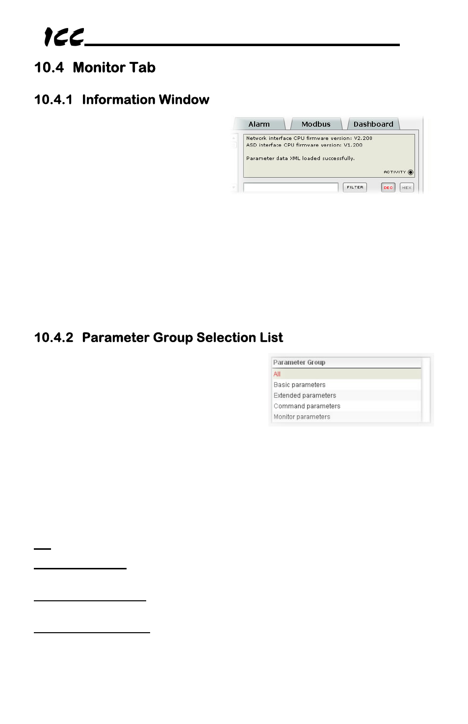 4 monitor tab | Toshiba Multiprotocol Ethernet Interface for Toshiba G9/VFAS1 Adjustable Speed Drives ASD-G9ETH User Manual | Page 27 / 116