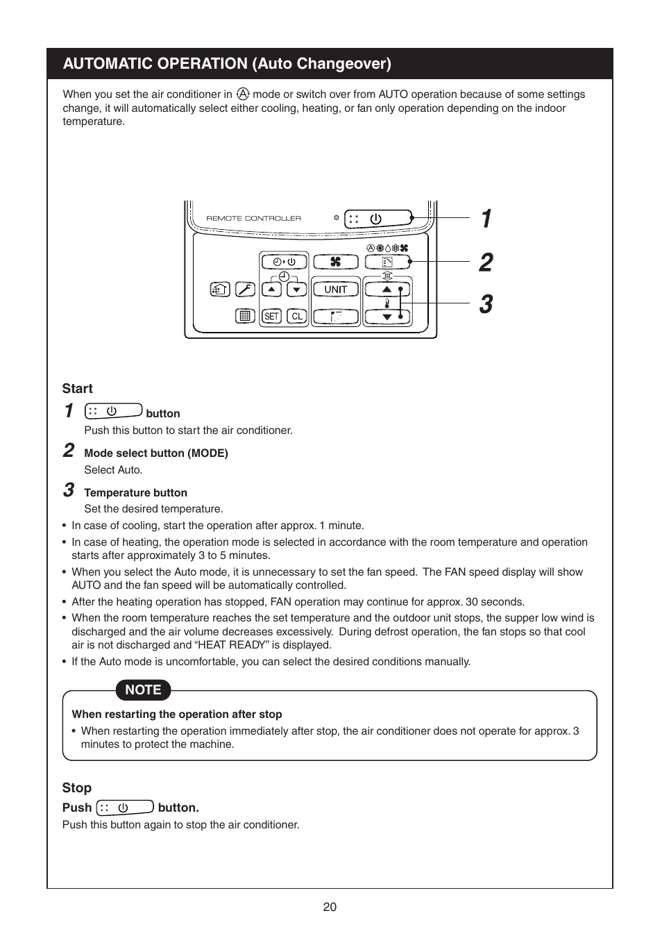 Automatic operation (auto changeover) | Toshiba RAV-SM1100UT-E User Manual | Page 23 / 80