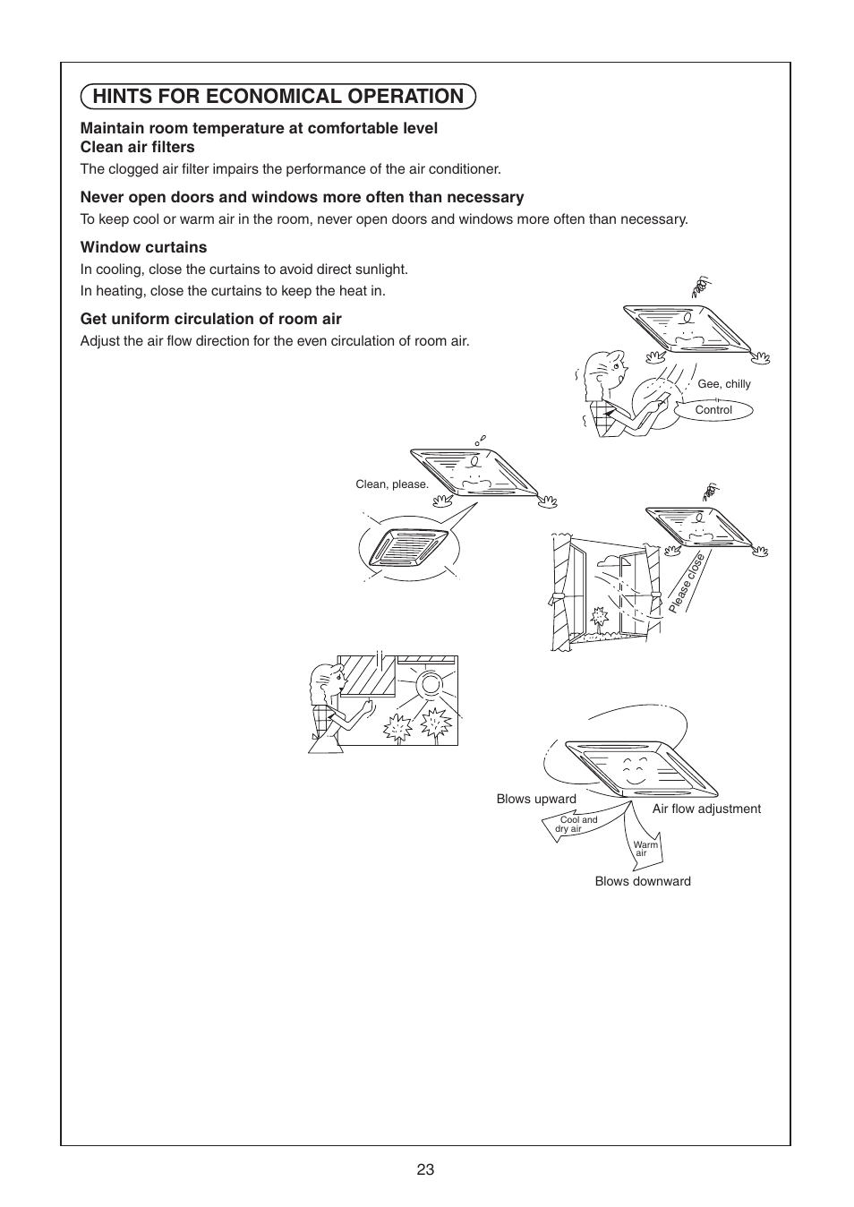 Hints for economical operation | Toshiba RAV-SM1100UT-E User Manual | Page 26 / 80