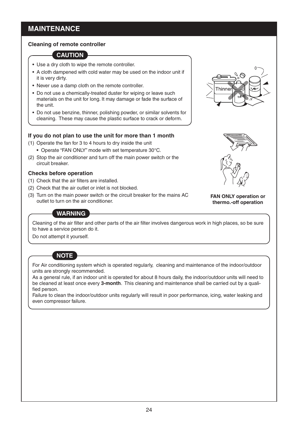 Maintenance | Toshiba RAV-SM1100UT-E User Manual | Page 27 / 80