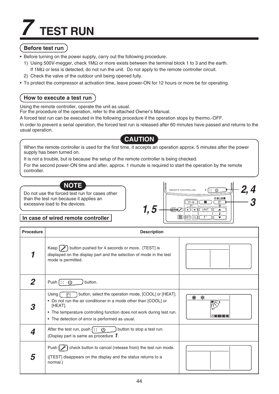 Test run | Toshiba RAV-SM1100UT-E User Manual | Page 47 / 80