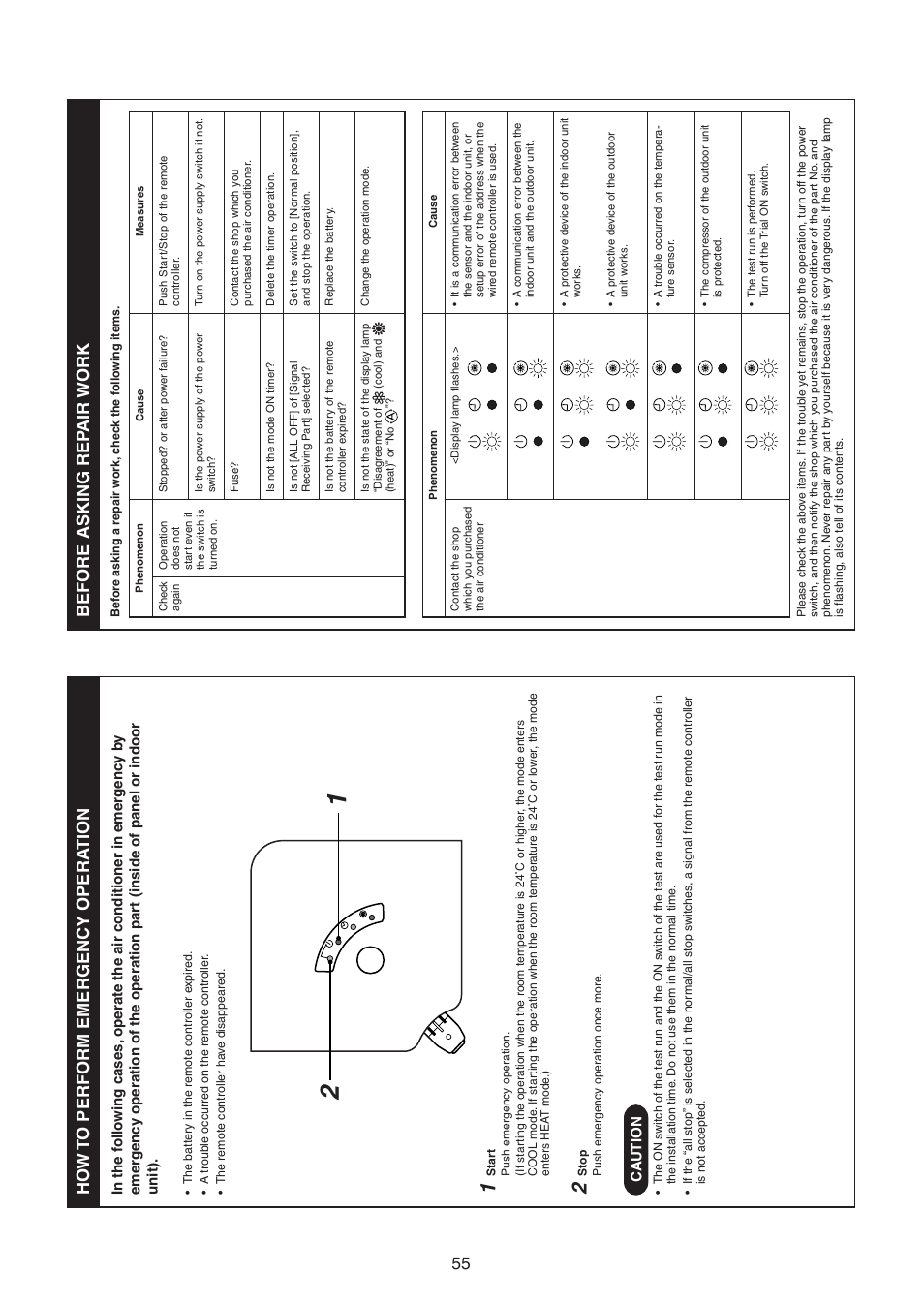Before asking rep air w ork | Toshiba RAV-SM1100UT-E User Manual | Page 58 / 80