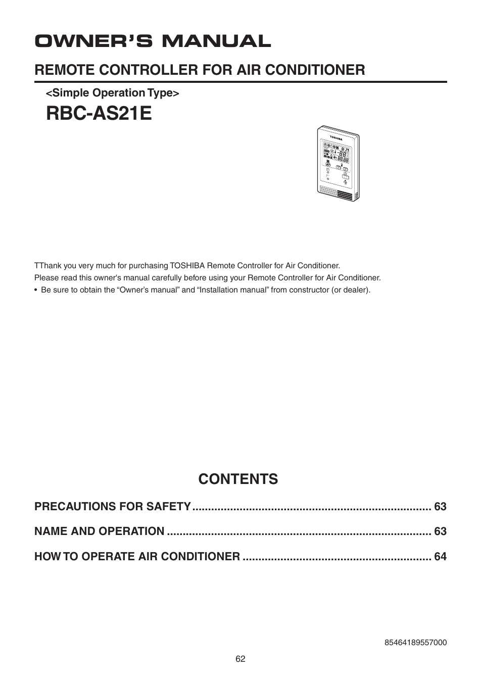 Toshiba RAV-SM1100UT-E User Manual | Page 65 / 80