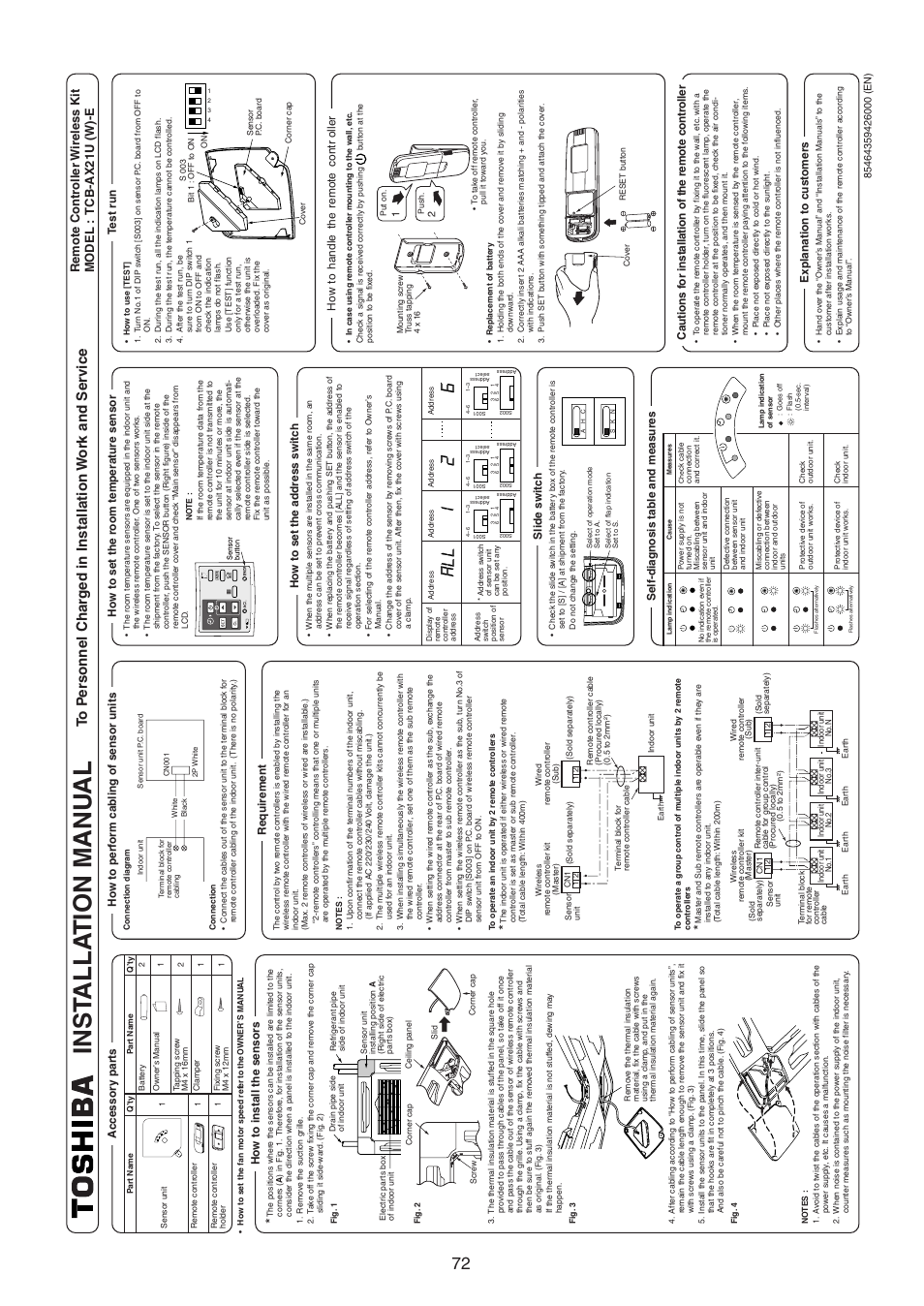Inst alla tion manu al | Toshiba RAV-SM1100UT-E User Manual | Page 75 / 80
