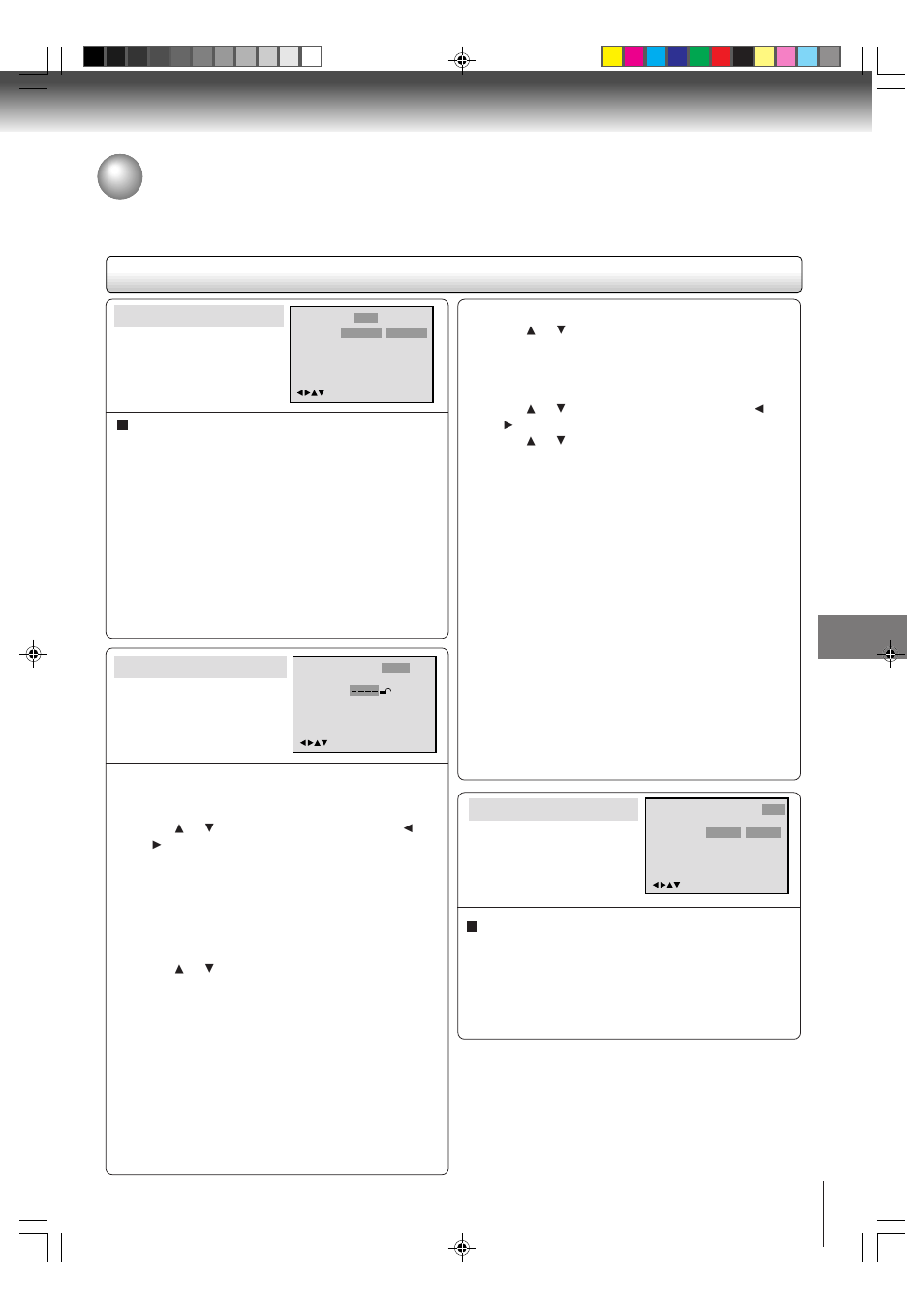 Customizing the function settings (continued), Setting details, Parental other | Sound | Toshiba MD20P3 User Manual | Page 39 / 48