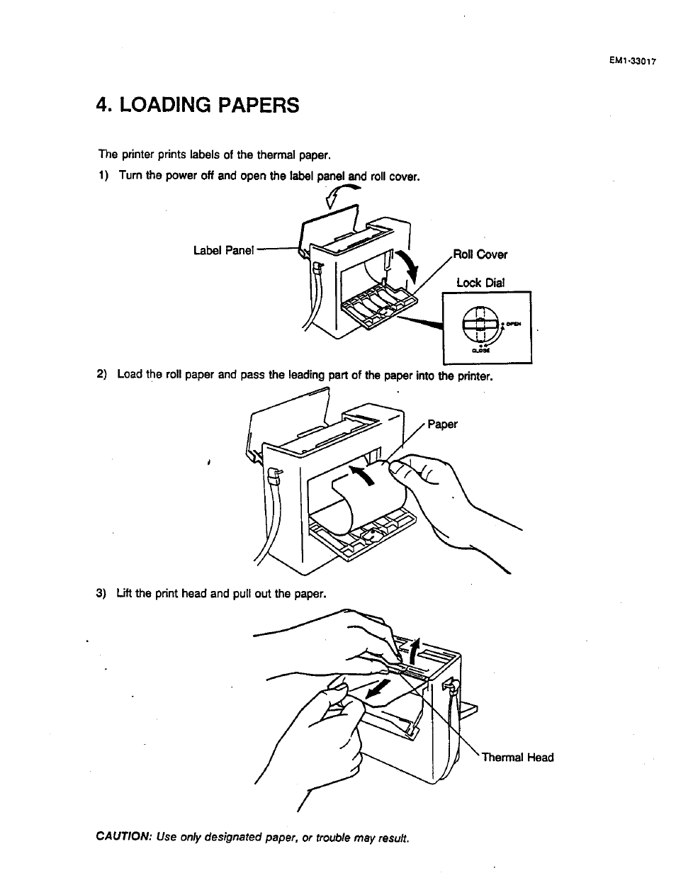 Loading papers | Toshiba TEC B-411 SERIES User Manual | Page 11 / 20