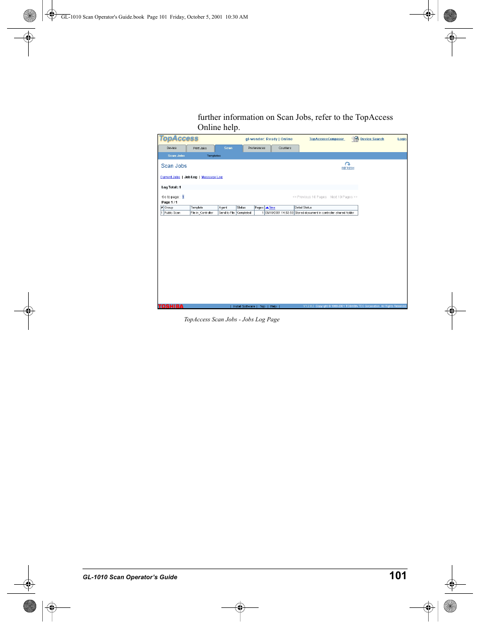 Toshiba GL-1010 User Manual | Page 101 / 126