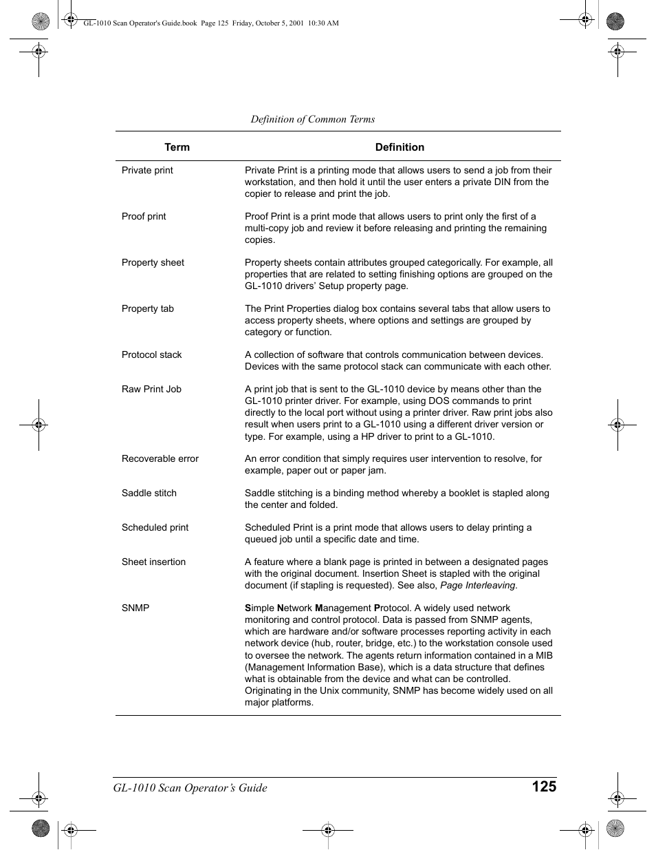 Toshiba GL-1010 User Manual | Page 125 / 126