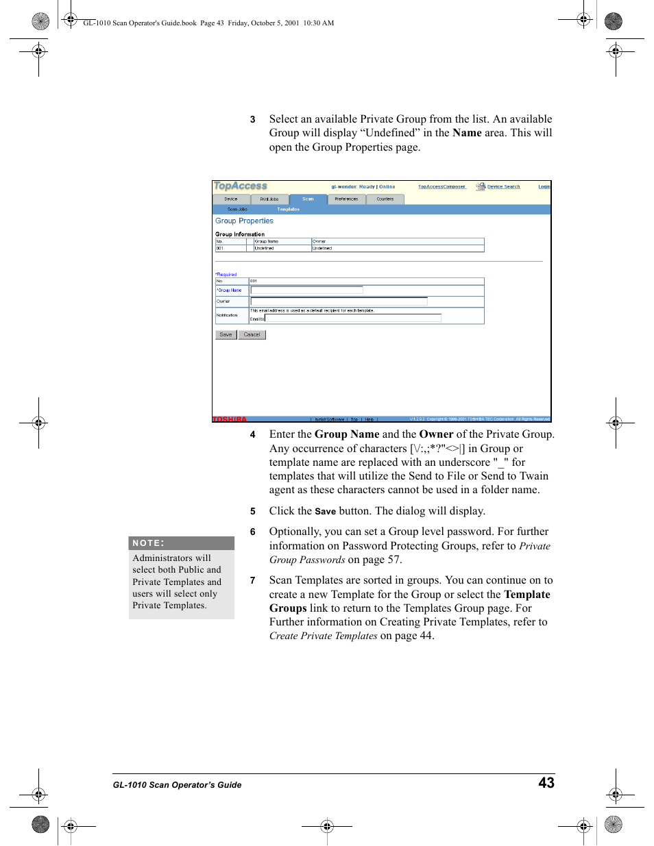 Toshiba GL-1010 User Manual | Page 43 / 126