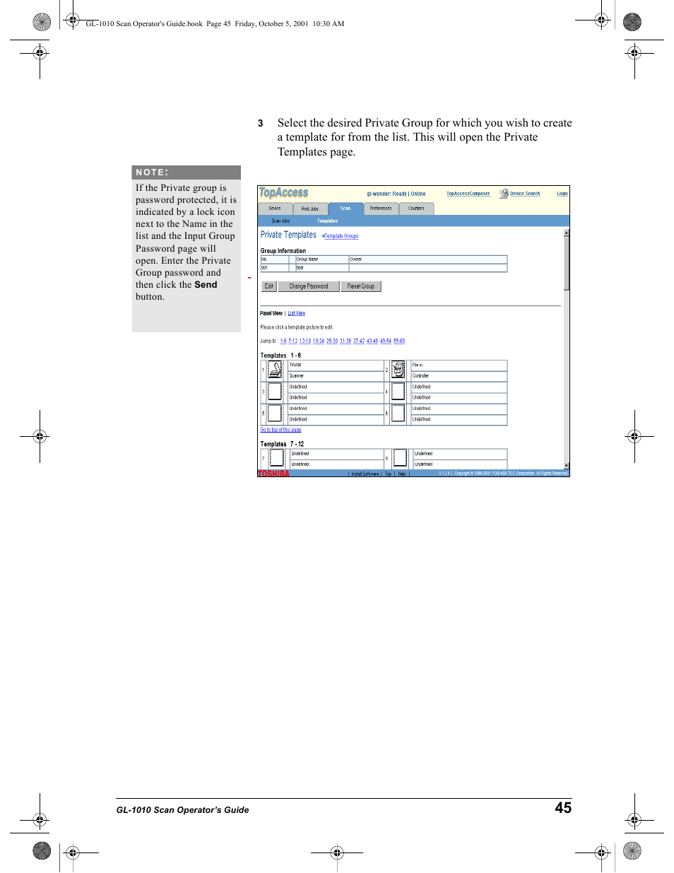 Toshiba GL-1010 User Manual | Page 45 / 126