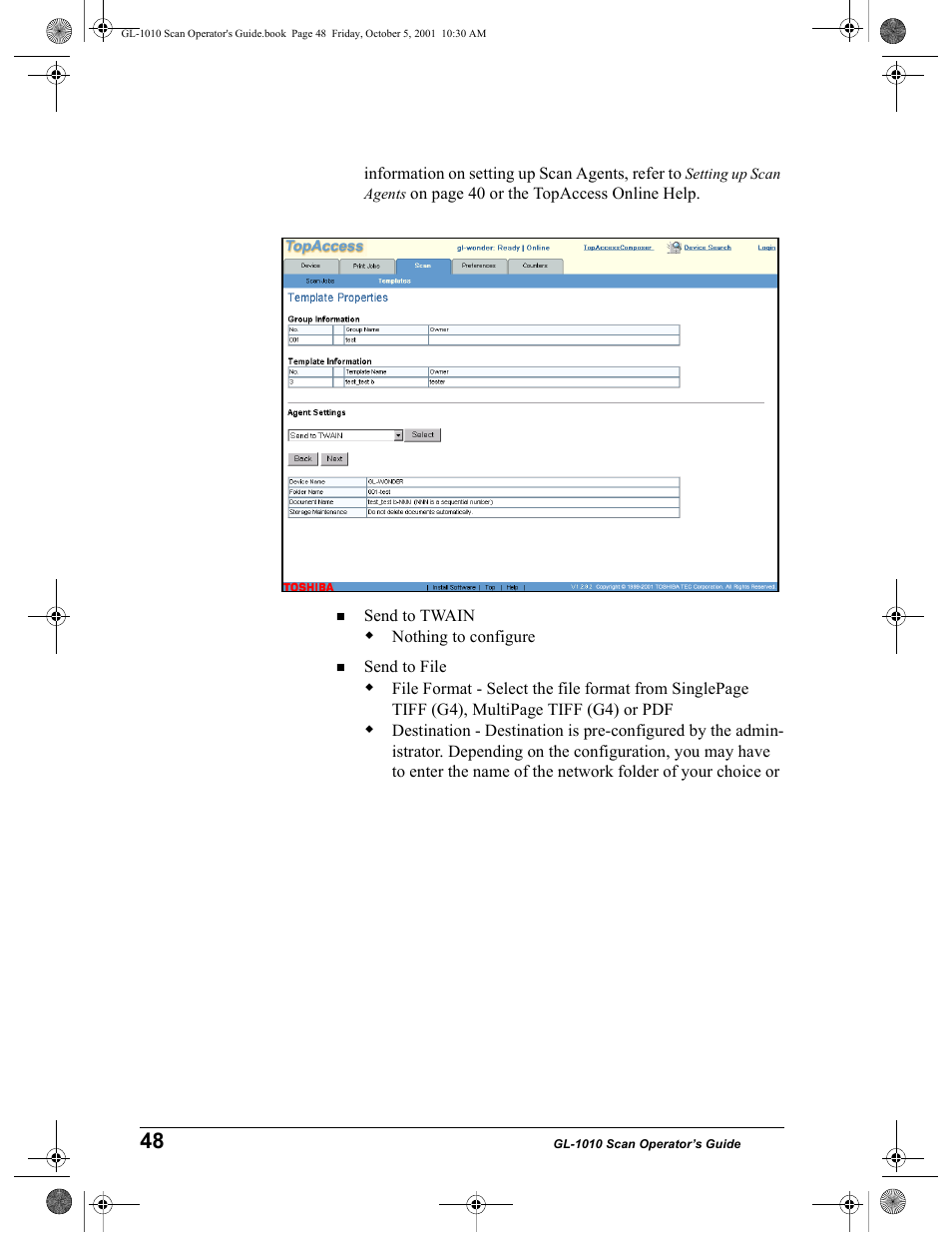 Toshiba GL-1010 User Manual | Page 48 / 126