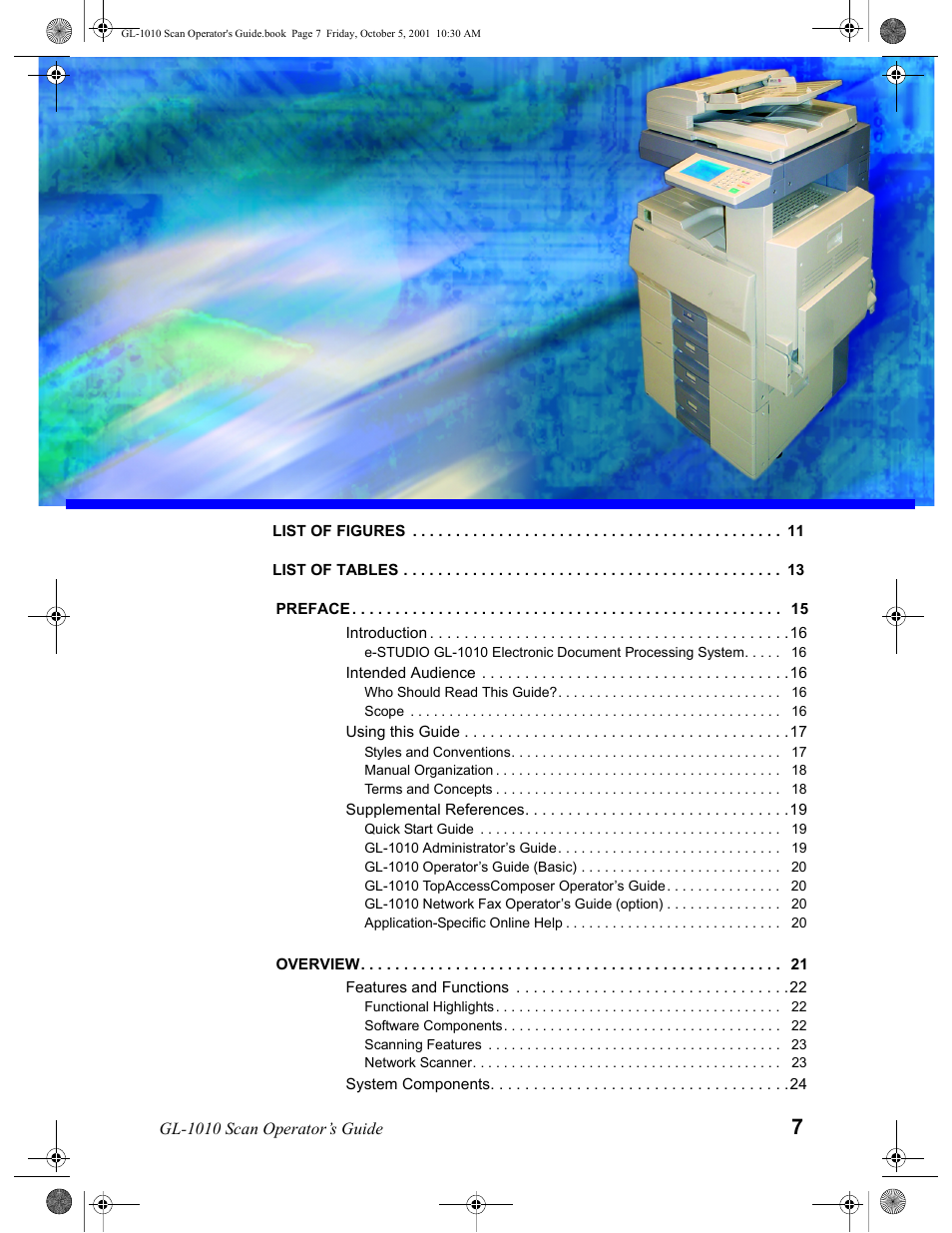 Toshiba GL-1010 User Manual | Page 7 / 126