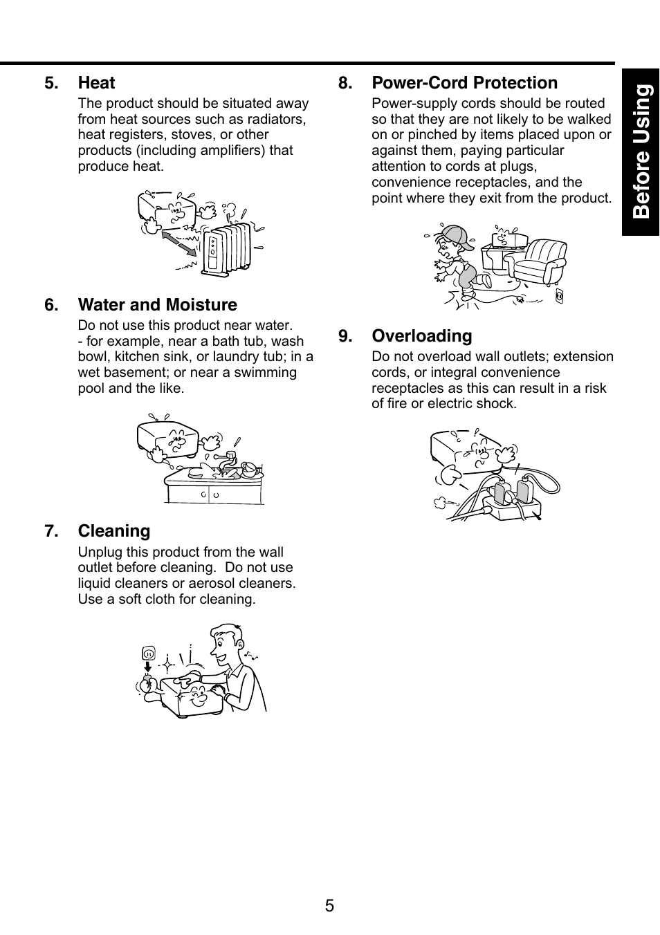 Bef ore using | Toshiba TDP-S9 User Manual | Page 5 / 43