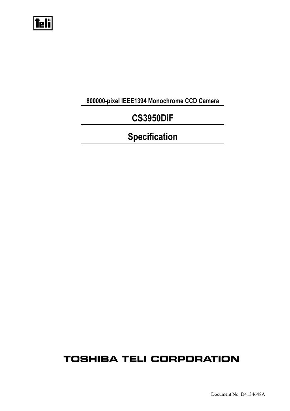 Toshiba TELI CS3950DIF User Manual | 24 pages