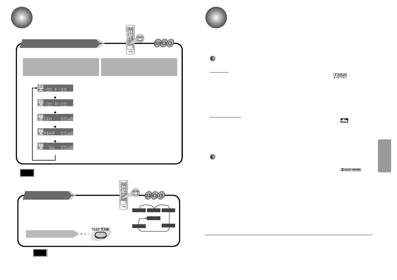 Creating realistic sound fields | Toshiba SD-43HK User Manual | Page 19 / 25