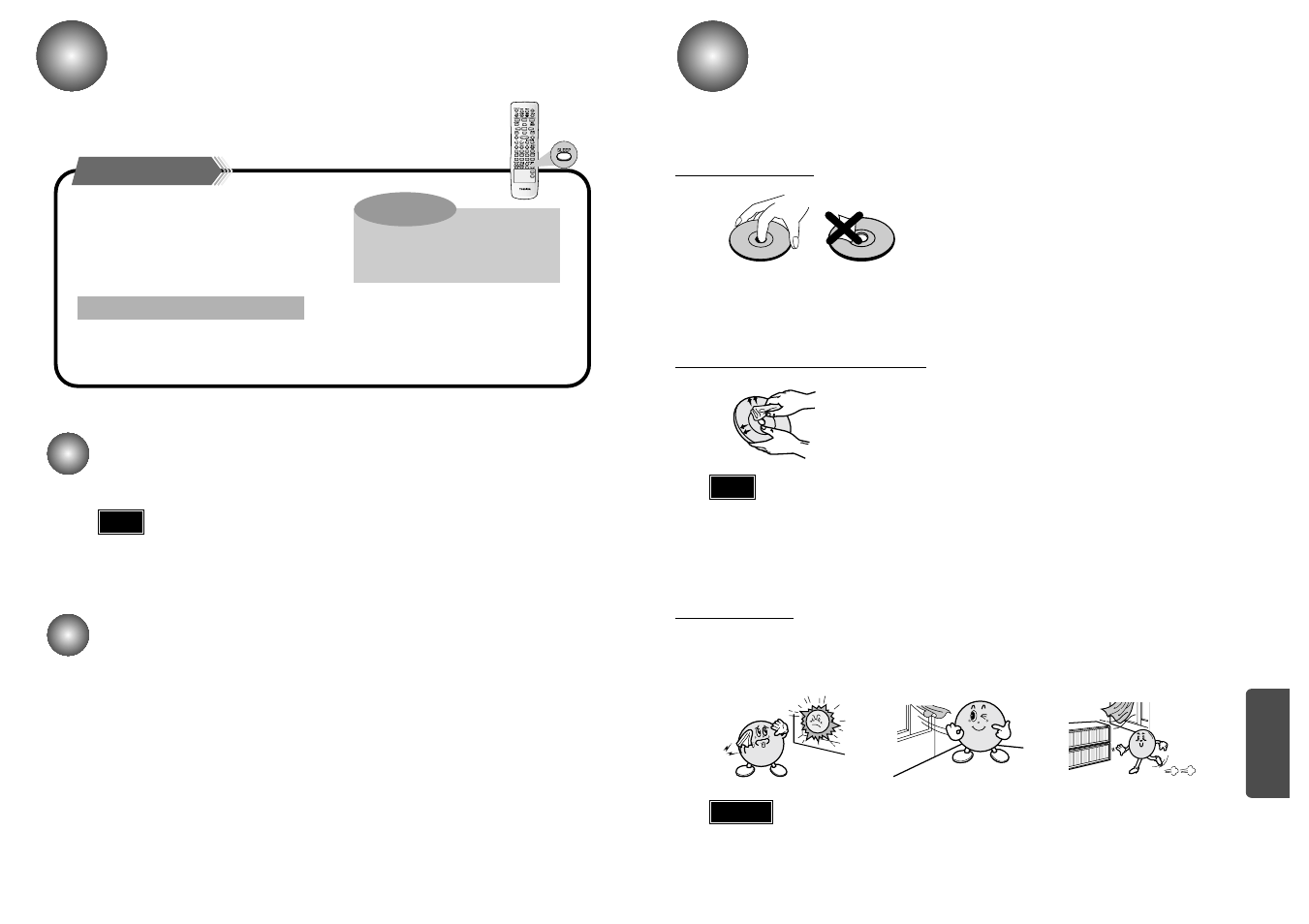 Sleep function, Cautions on handling and storing discs | Toshiba SD-43HK User Manual | Page 23 / 25