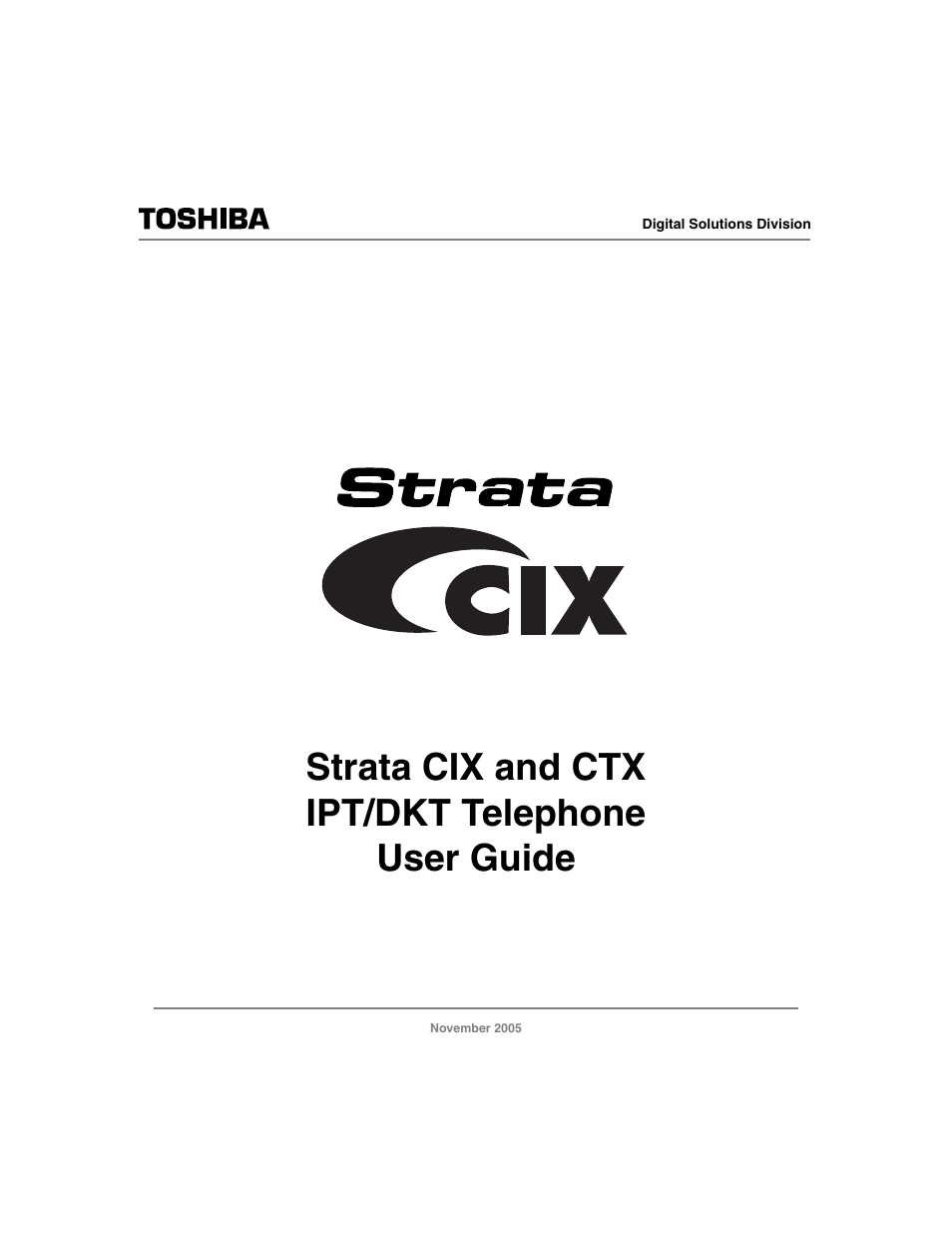 Toshiba Strata DKT User Manual | 153 pages