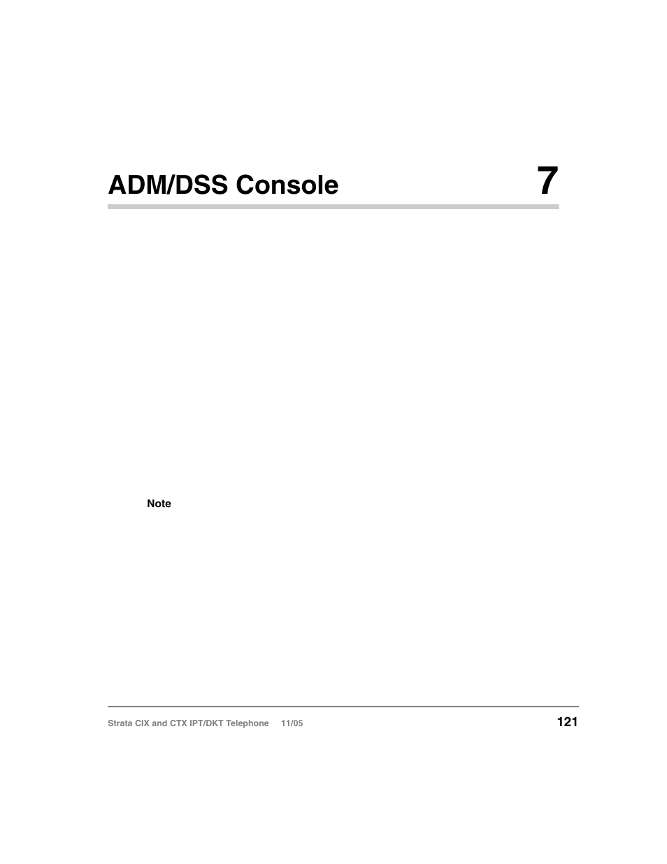 Adm/dss console 7, Chapter 7 – adm/dss console, Instructions, refer to | Chapter 7 – adm/dss, Console, Adm/dss console | Toshiba Strata DKT User Manual | Page 135 / 153