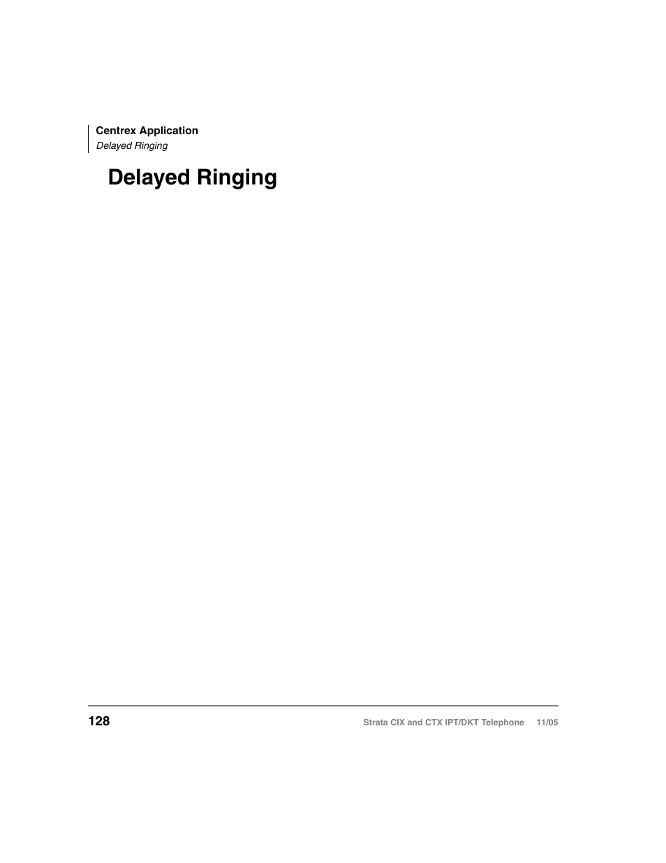 Delayed ringing | Toshiba Strata DKT User Manual | Page 142 / 153