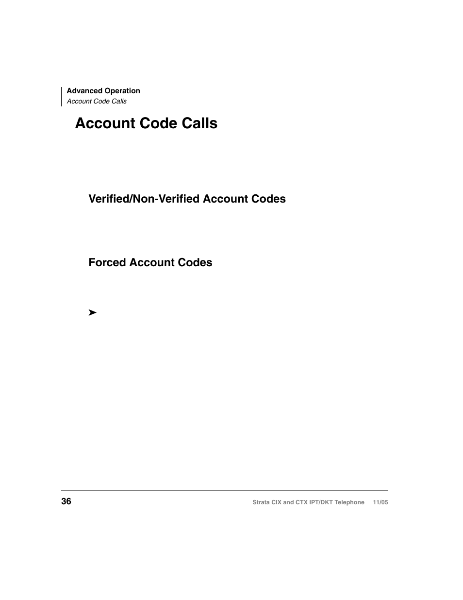 Account code calls, Verified/non-verified account codes, Forced account codes | Toshiba Strata DKT User Manual | Page 50 / 153
