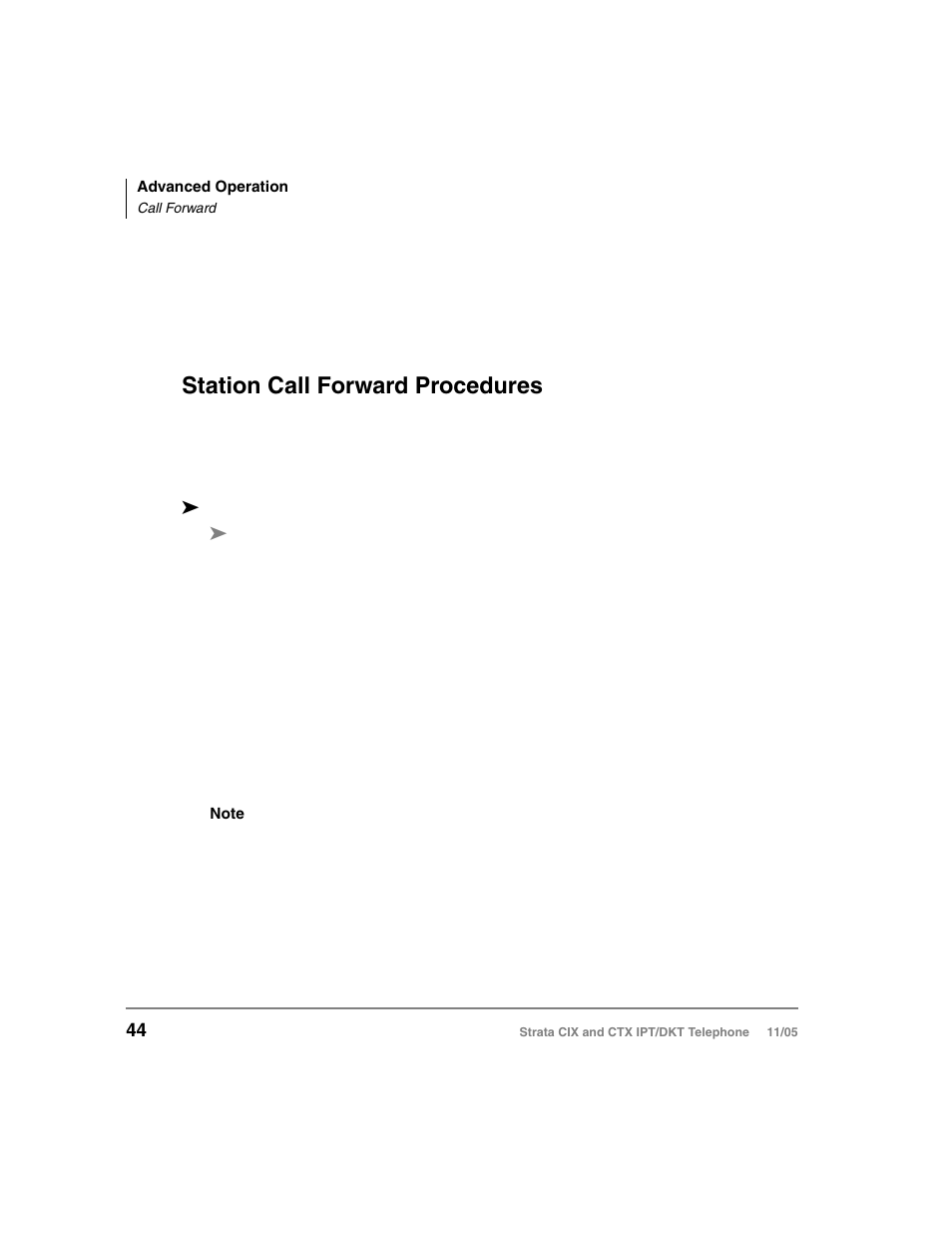 Station call forward procedures | Toshiba Strata DKT User Manual | Page 58 / 153