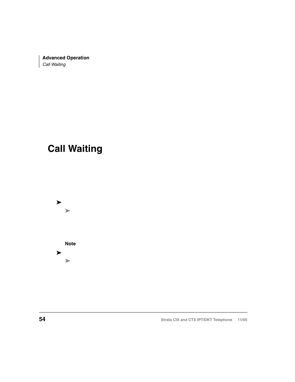 Call waiting | Toshiba Strata DKT User Manual | Page 68 / 153
