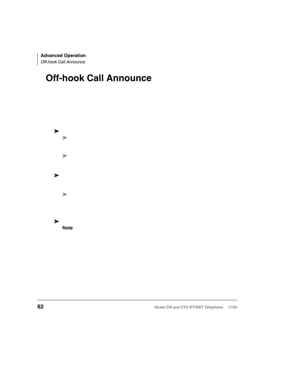 Off-hook call announce | Toshiba Strata DKT User Manual | Page 76 / 153