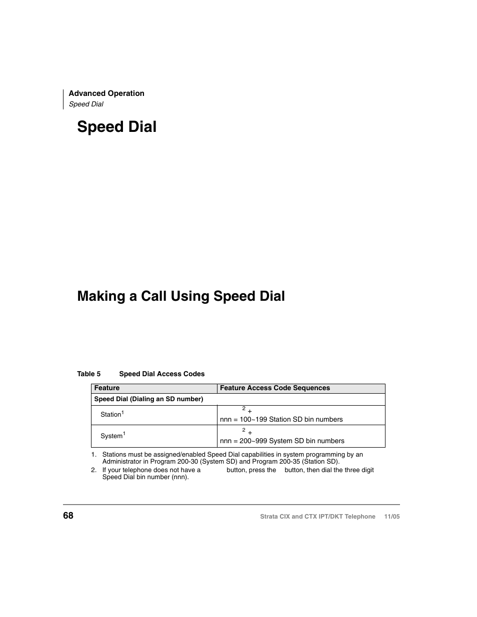 Speed dial, Making a call using speed dial, Speed dial making a call using speed dial | Toshiba Strata DKT User Manual | Page 82 / 153