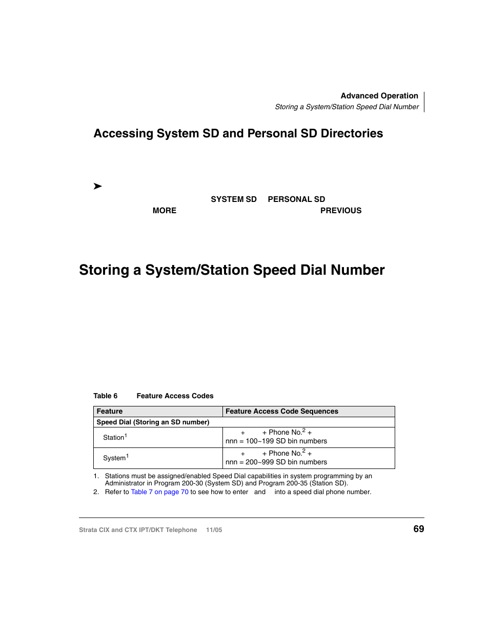 Accessing system sd and personal sd directories, Storing a system/station speed dial number | Toshiba Strata DKT User Manual | Page 83 / 153