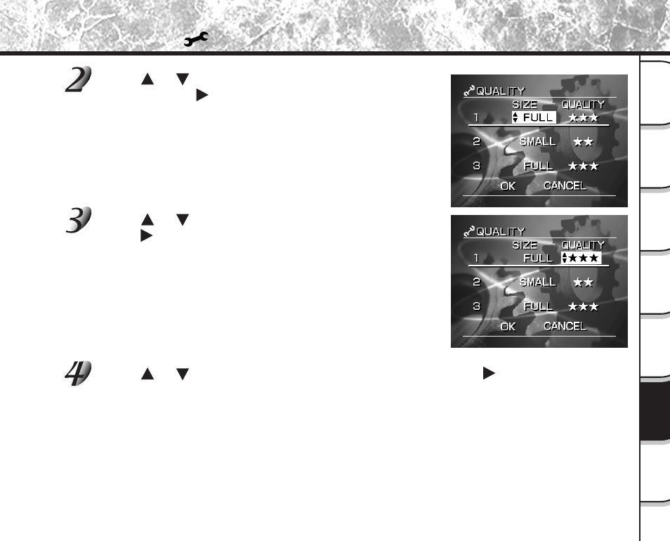 Basic settings ( mode) (continued) | Toshiba PDR-M81 User Manual | Page 117 / 142