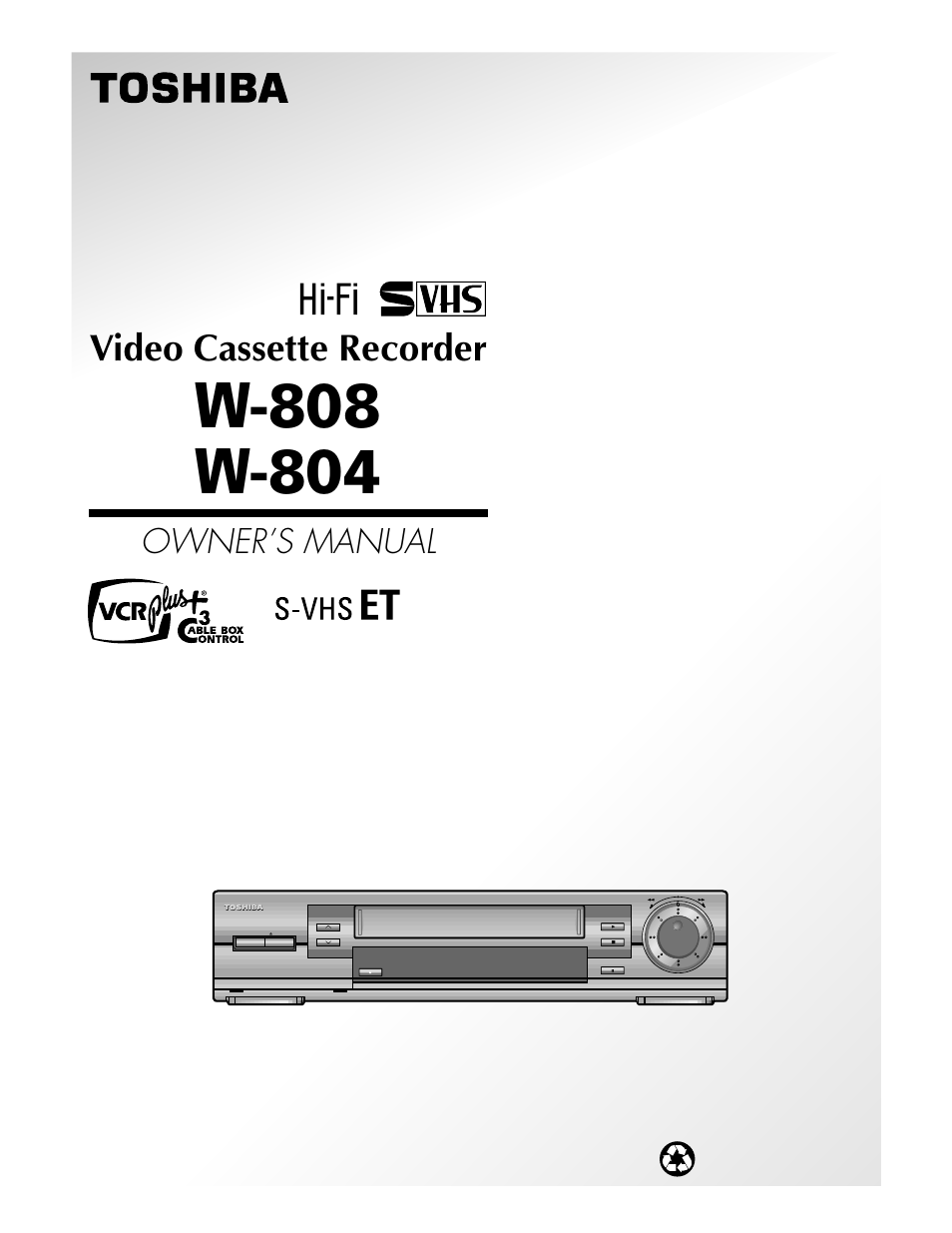 Toshiba W-808 User Manual | 52 pages