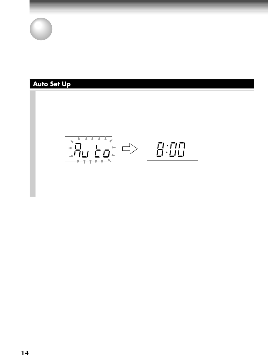 Auto set up | Toshiba W-808 User Manual | Page 14 / 52