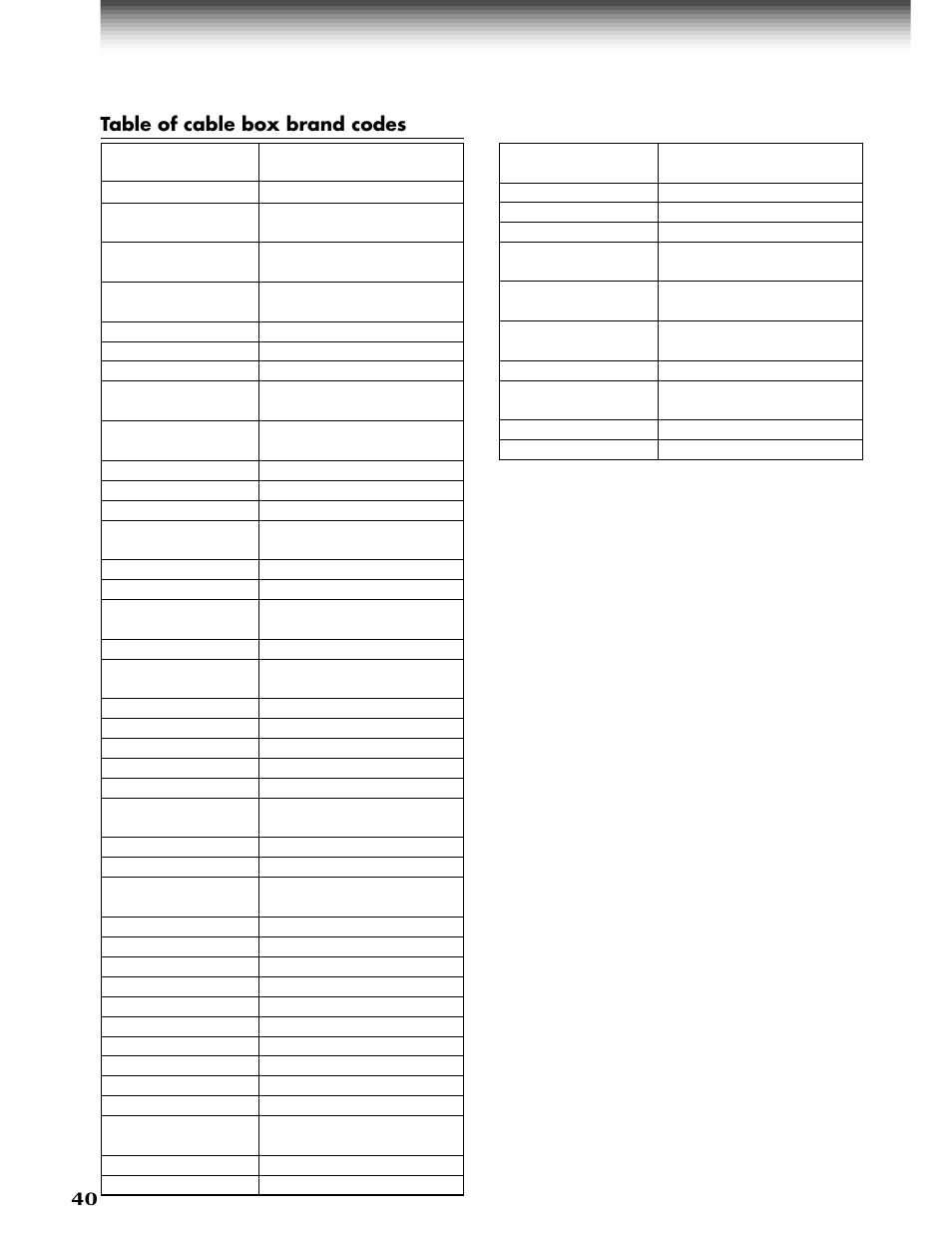 Cable box set-up (continued) | Toshiba W-808 User Manual | Page 40 / 52