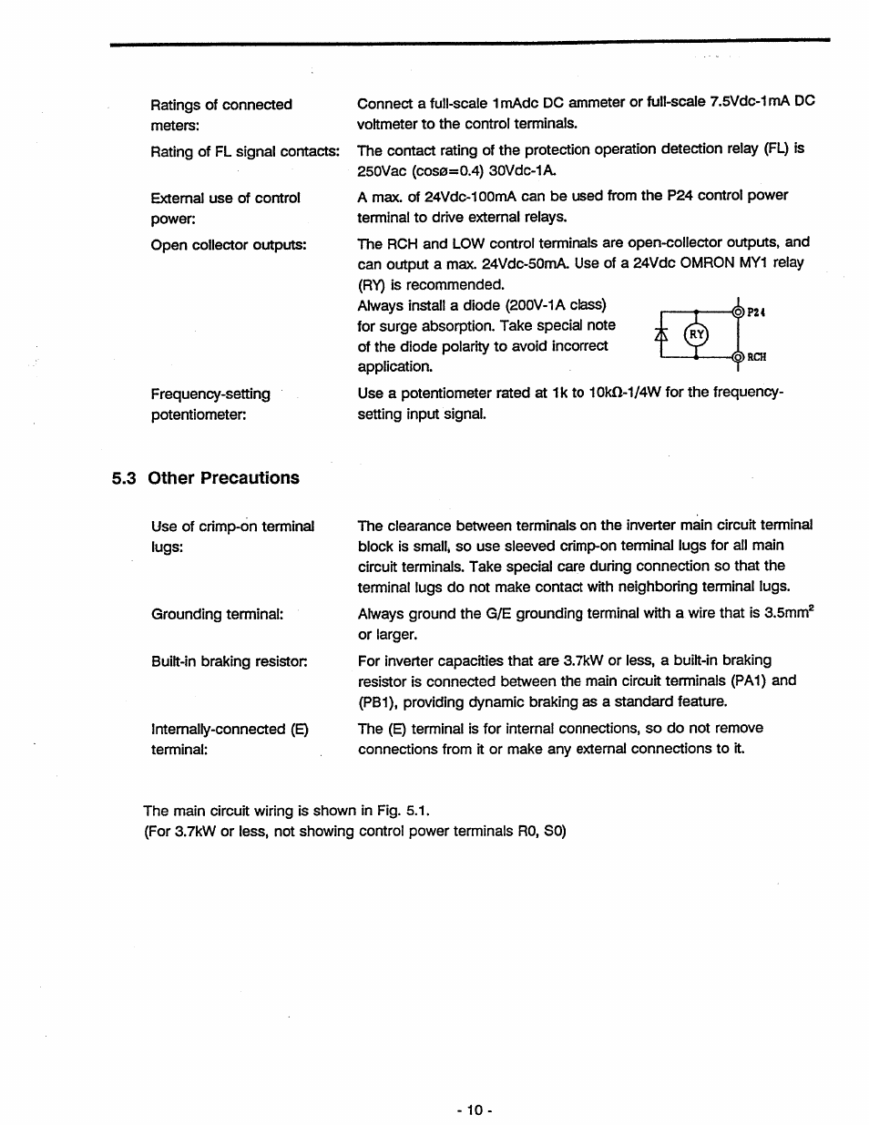 3 other precautions | Toshiba Tosvert VF-A5 User Manual | Page 16 / 149