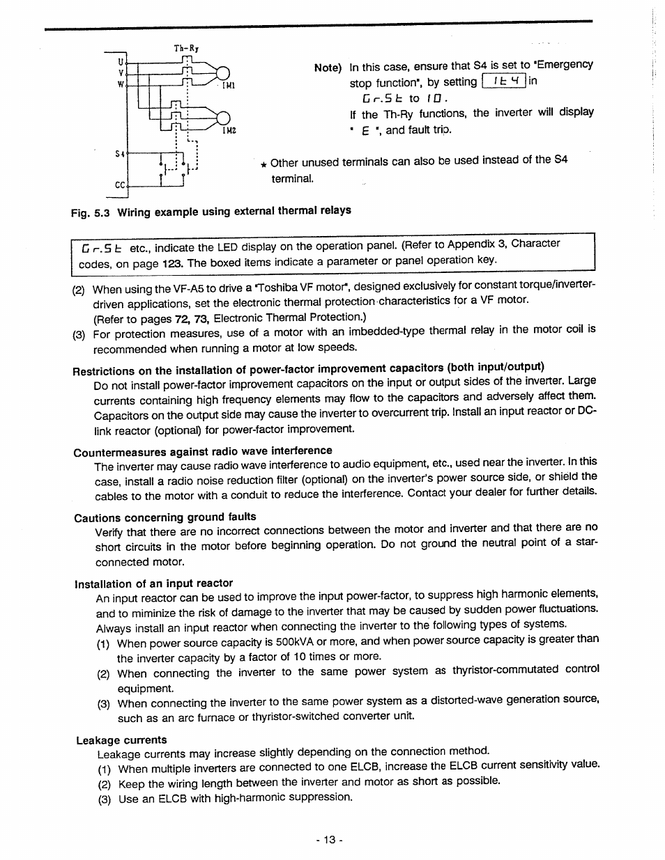 Toshiba Tosvert VF-A5 User Manual | Page 19 / 149