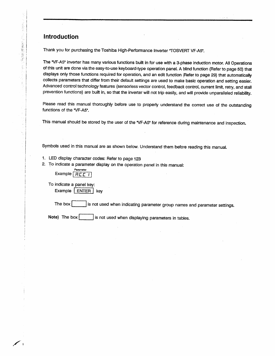 Introduction | Toshiba Tosvert VF-A5 User Manual | Page 3 / 149