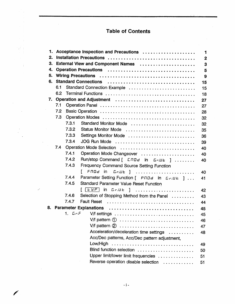 Toshiba Tosvert VF-A5 User Manual | Page 4 / 149