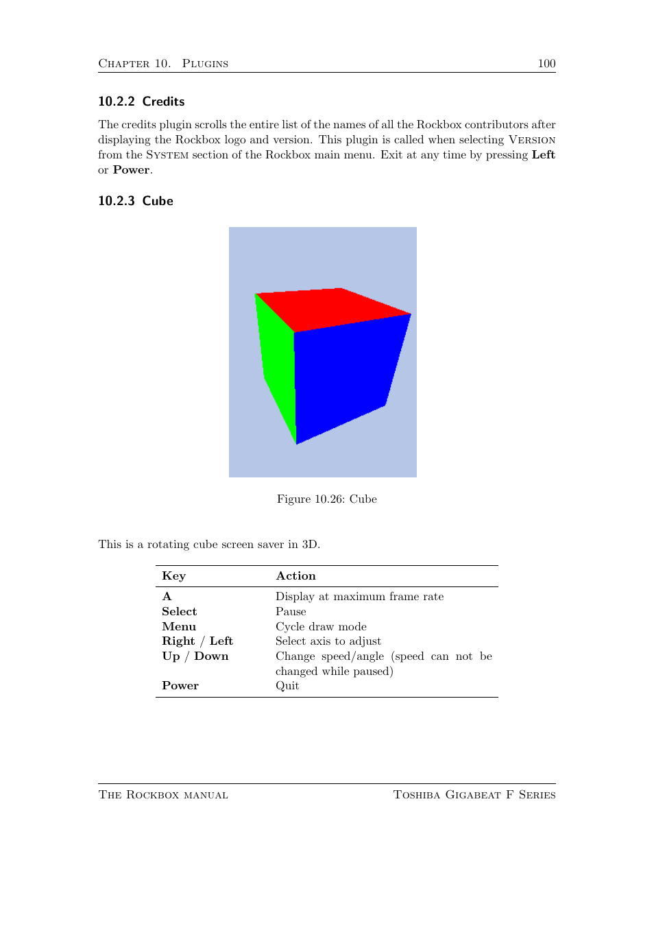Credits, Cube, 2 credits | 3 cube | Toshiba Rockbox F Series User Manual | Page 100 / 177