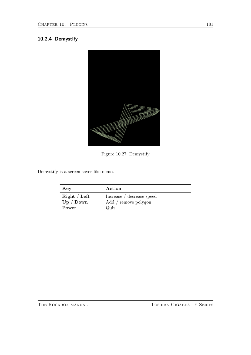 Demystify, 4 demystify | Toshiba Rockbox F Series User Manual | Page 101 / 177