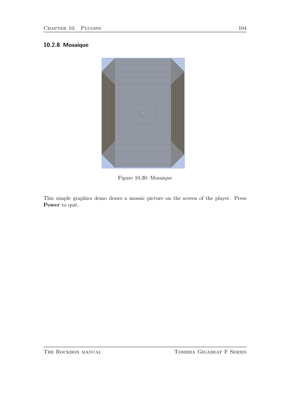Mosaique, 8 mosaique | Toshiba Rockbox F Series User Manual | Page 104 / 177
