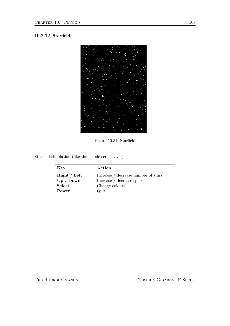 Starfield, 12 starfield | Toshiba Rockbox F Series User Manual | Page 108 / 177