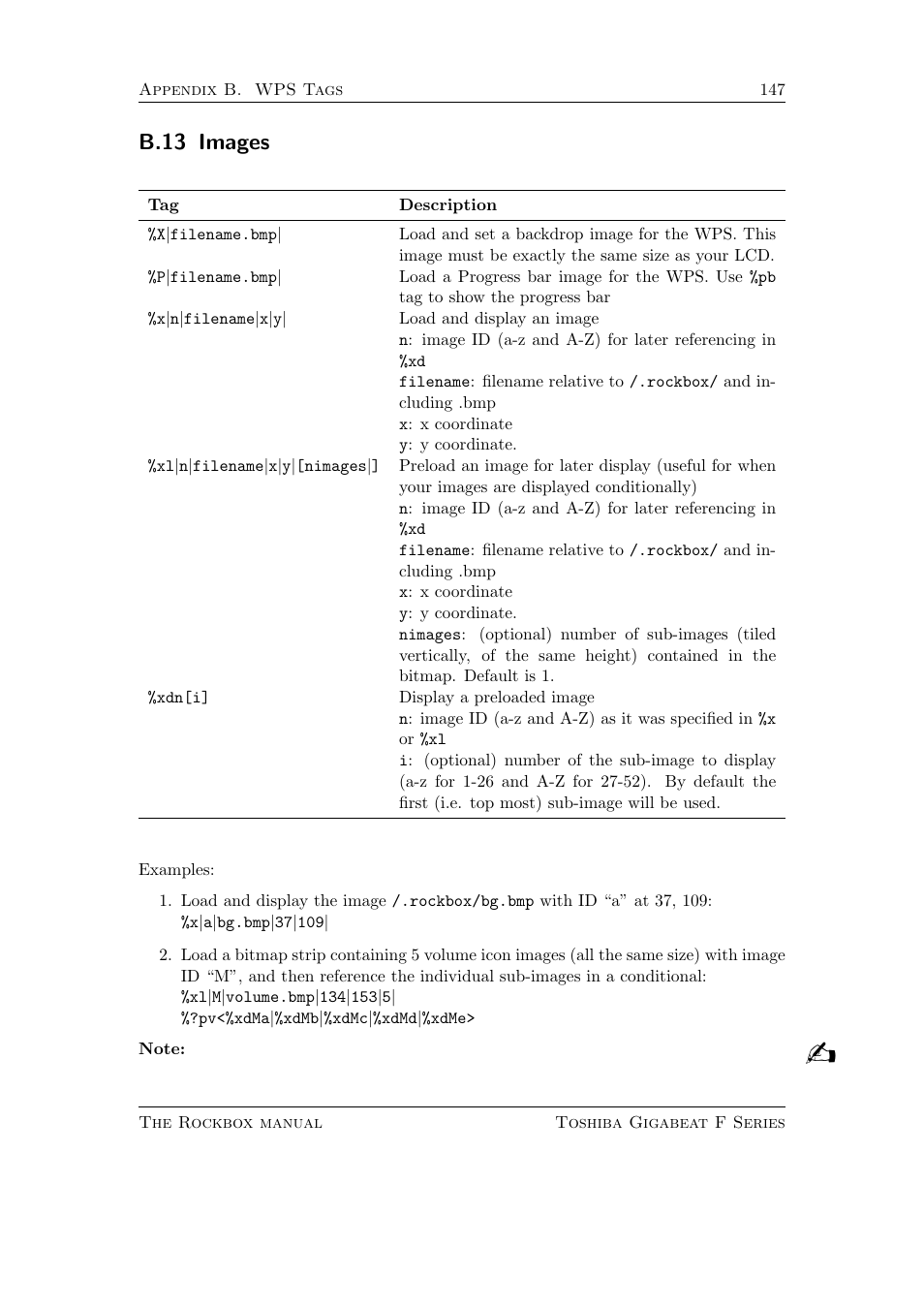 Images, B.13 images | Toshiba Rockbox F Series User Manual | Page 147 / 177