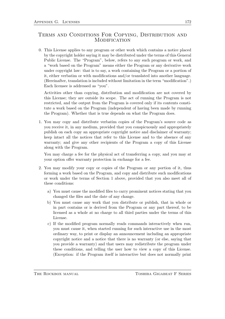 Toshiba Rockbox F Series User Manual | Page 172 / 177