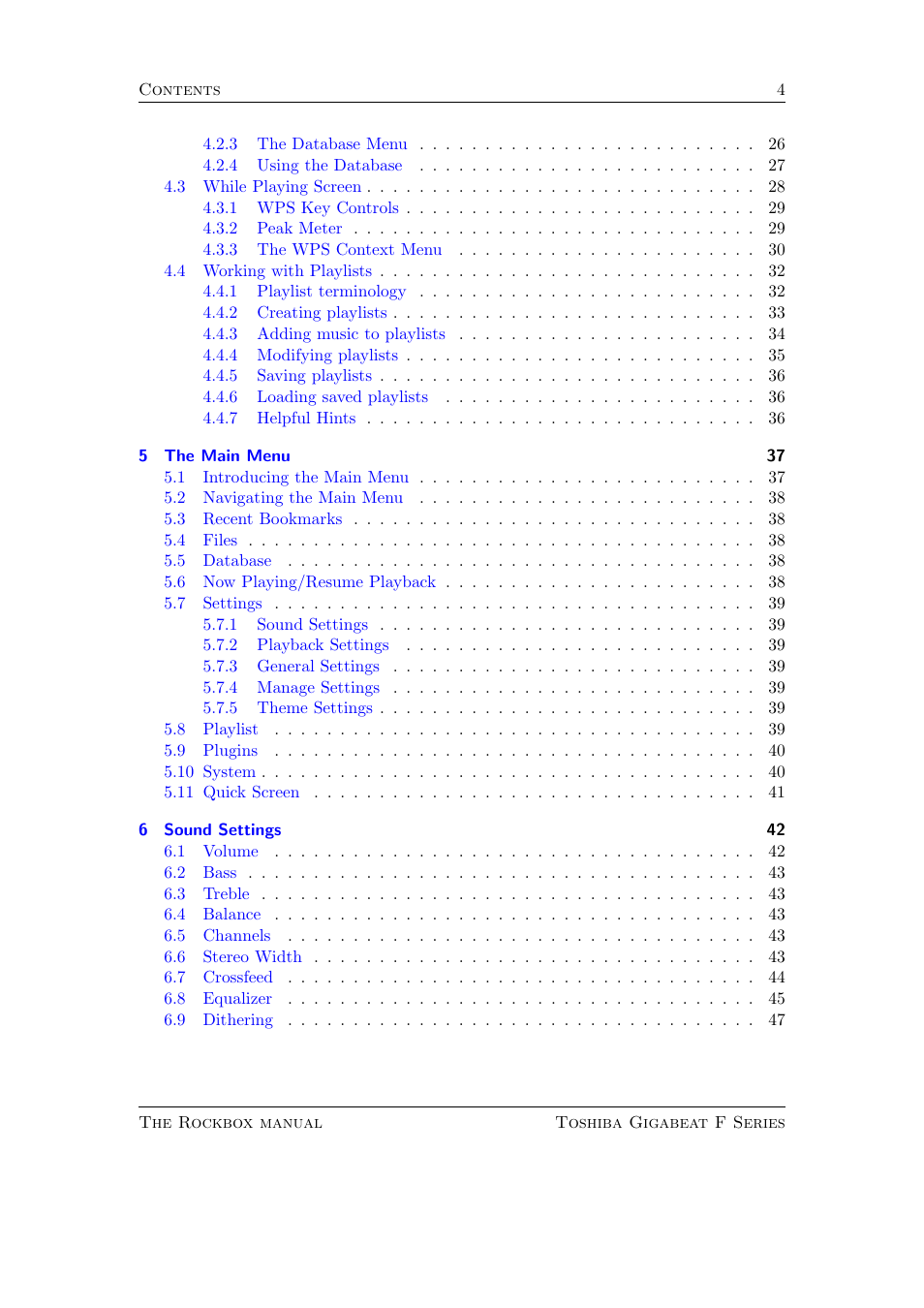 Toshiba Rockbox F Series User Manual | Page 4 / 177